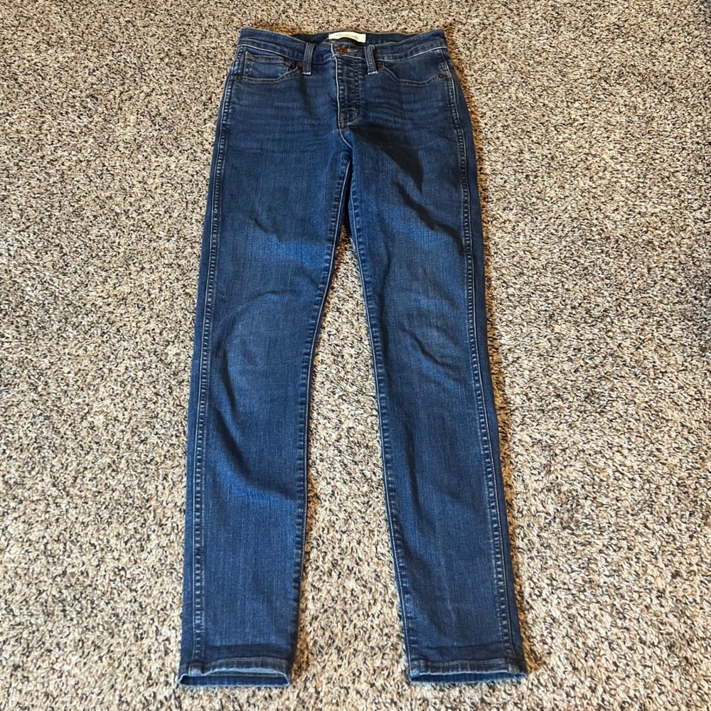 Madewell 10 High Rise Skinny Jeans Dark Wash Size 25 Style F4684